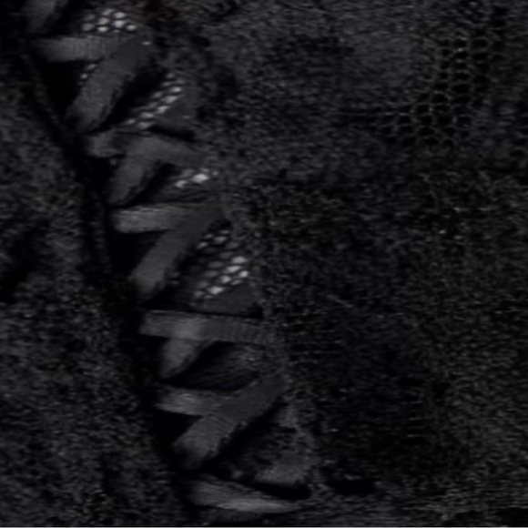 Black  Lacie Cheeky Panty With  Lace Up Hip Accents - Picture 2 of 3